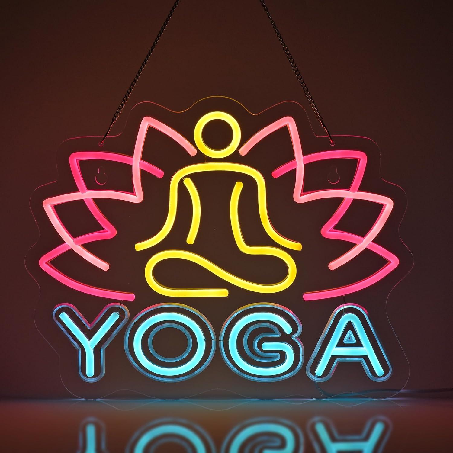 Yoga Fitness Club - Yoga Neon Sign Neon Lights Hanging
