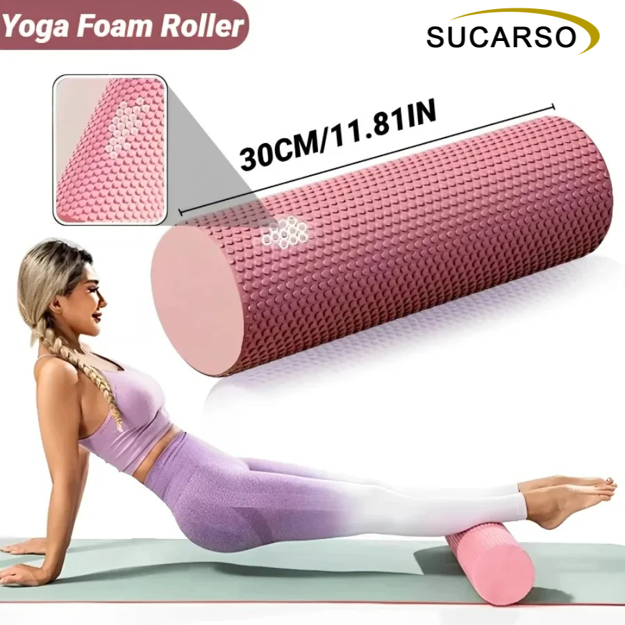 30x10cm EVA Textured Foam Roll - Yoga Fitness Massage recension och pris