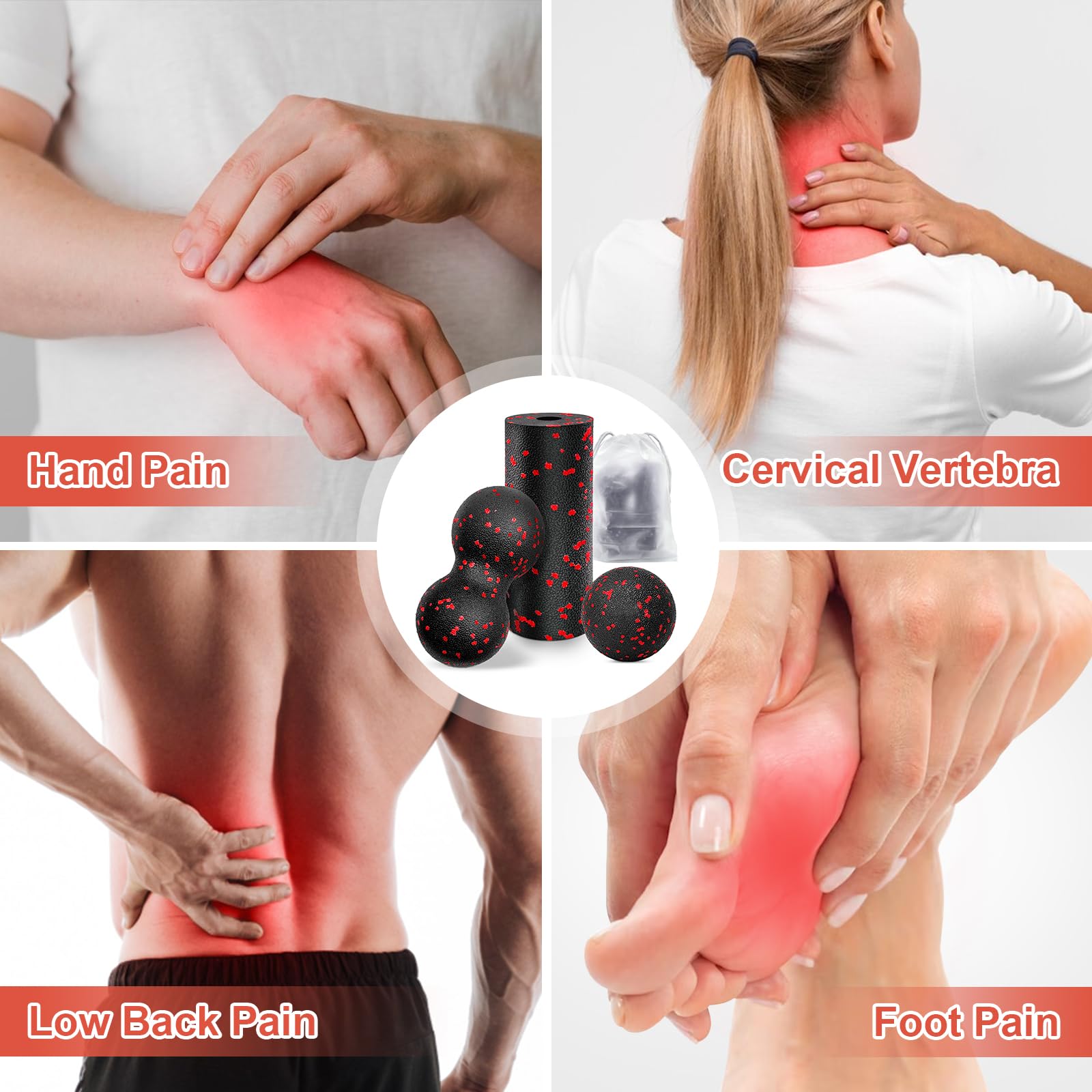Hollow Yoga Roller Massage Pea - Yoga Fitness Massage recension och pris