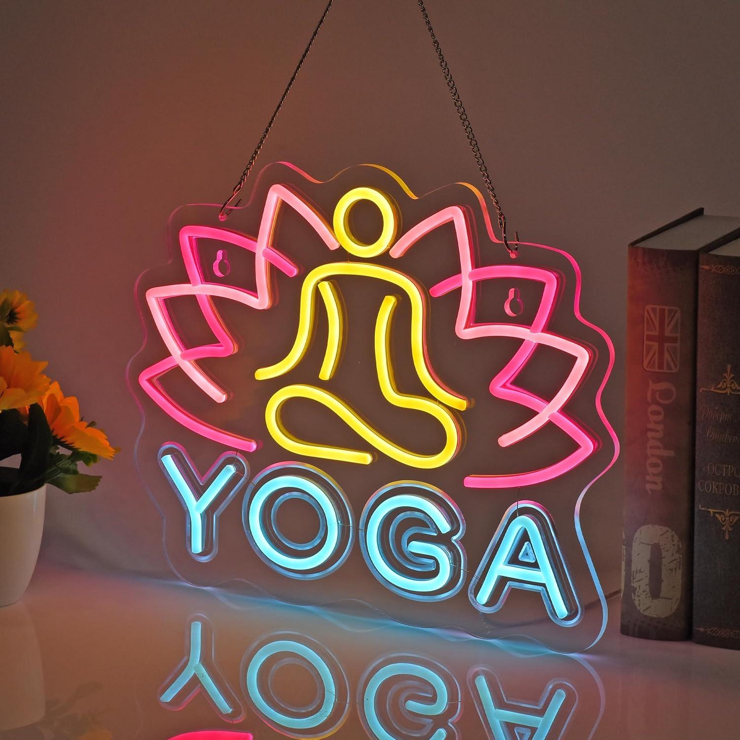 Yoga Neon Sign Neon Lights Han - Yoga Fitness Club recension och pris