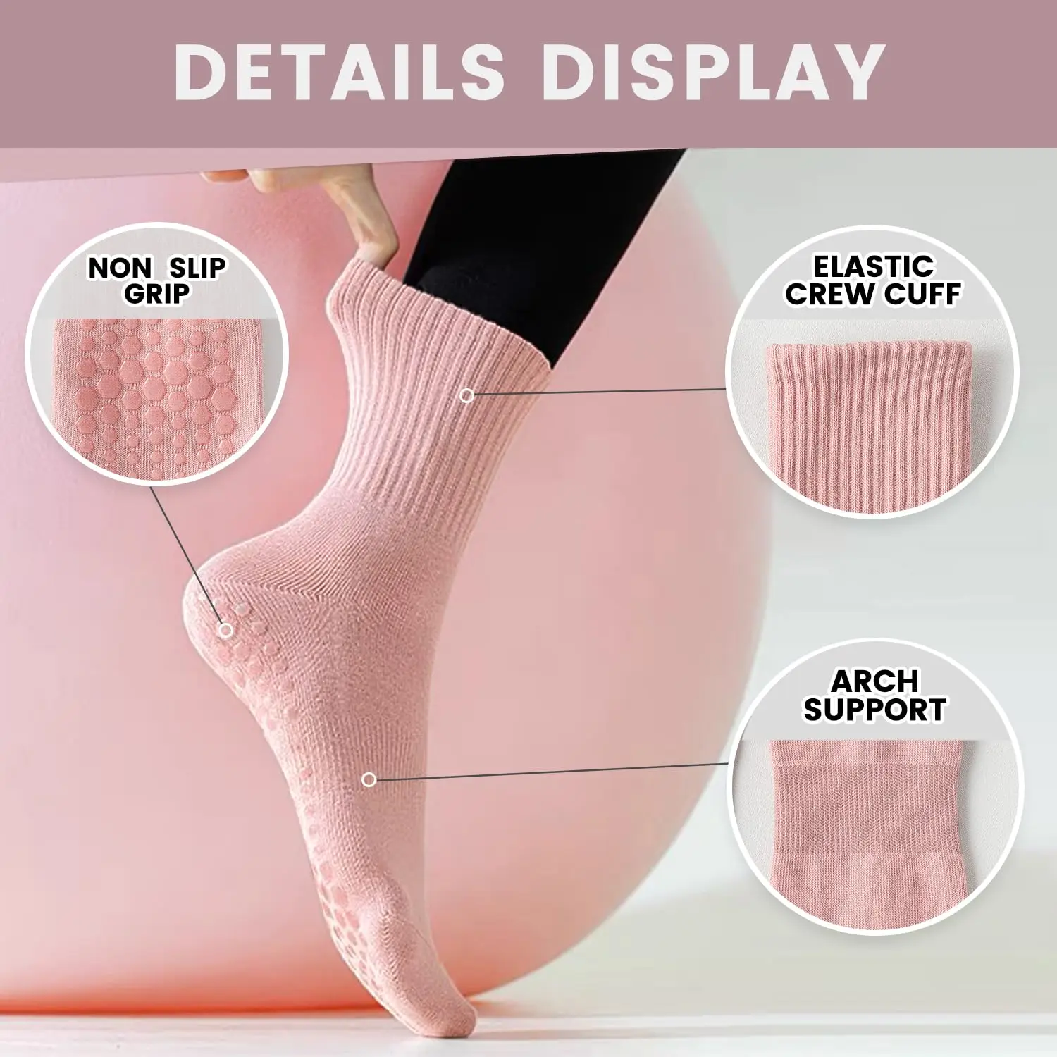 4 pairs of women's yoga socks, - Yoga & Fitness With Faye The Well Being Studio Abbots Langley Reviews recension och pris